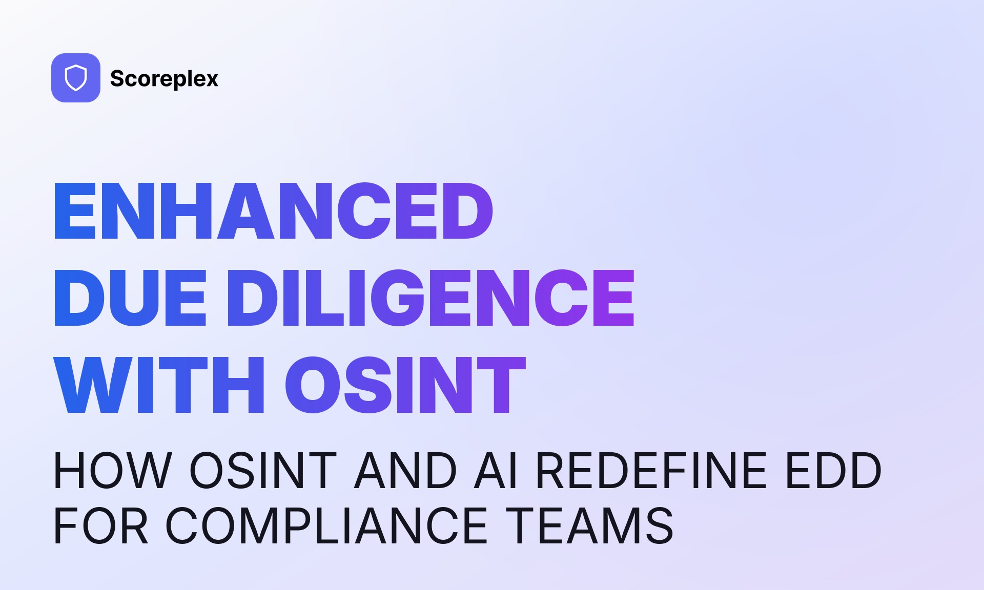 Enhanced Due Diligence with OSINT — White Paper cover